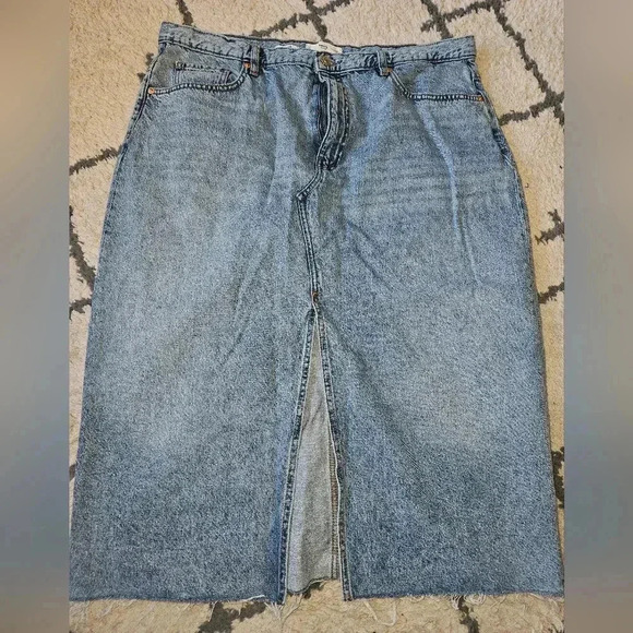 Mango anais denim skirt 2xl - Picture 2 of 5